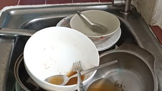asmr washing dishes|cleaning routine asmr|relaxing ~