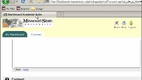 Adding a Course Syllabus in Blackboard
