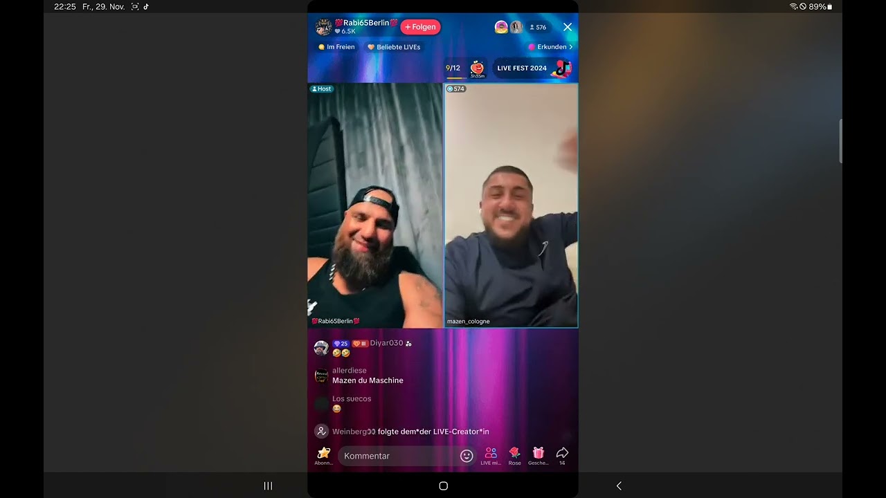Kompletter Live von Mazen Papakralle über Arafat,Yasser,Dudi,Amar,Hells Angels,DuMaroc,Schießerei