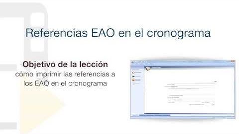 Tutorial de PriMus KRONO - Referencias EAO en el cronograma - ACCA software