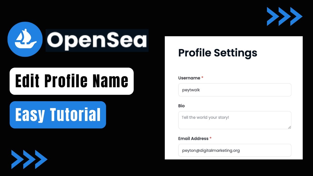 How to Edit Profile Name on OpenSea - Change Name on OpenSea ! - YouTube