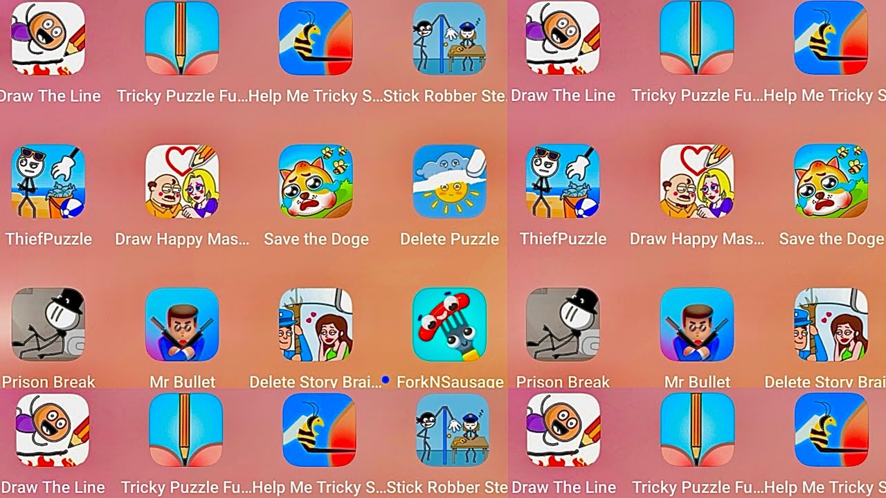 Help Me Tricky Story, Tricky Puzzle Fun Brain Story, Draw The Line, Delete Story Brain Puzzle.