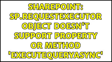 Sharepoint: SP.RequestExecutor Object doesn