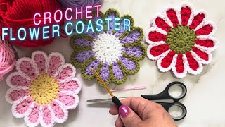 Crochet Flower Coaster Tutorial – Easy & Beautiful Crochet Home Décor