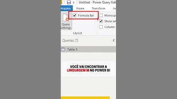 Você vai encontrar a linguagem M no Power BI