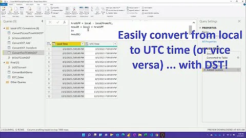 An easy way to handle Daylight Savings Time in Power Query