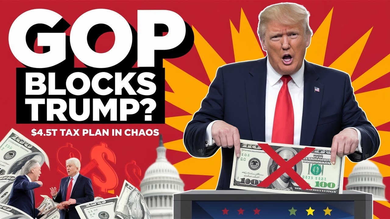 Trump's $4 5T Tax Break Plan STALLS GOP Rebels Block 'Big' Bill