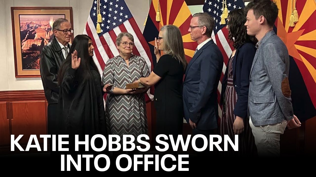 Katie Hobbs sworn in as Arizona governor - YouTube