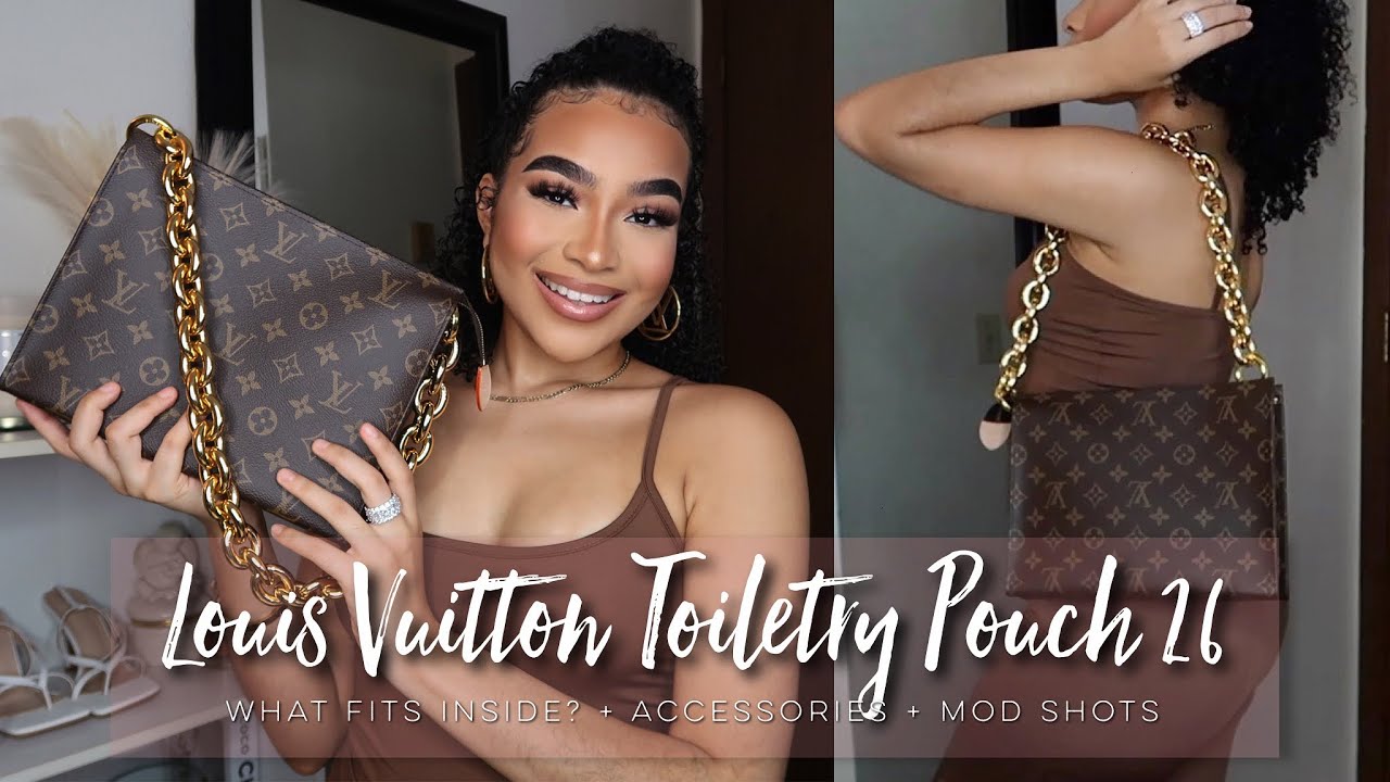 LOUIS VUITTON TOILETRY POUCH 26 UNBOXING  WHAT FITS INSIDE? + HOW TO  ORGANIZE + MOD SHOTS 