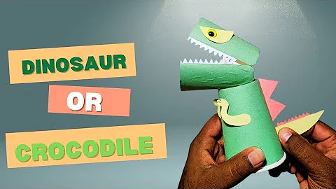 Crocodile 🐊or Dinosaur 🦖 !!  guess? / paper cup craft #diy