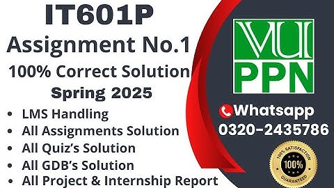 It601P Assignment 1 100% Correct Solution Spring 2025 it601p Assignment 1  Solution 2025 #it601p