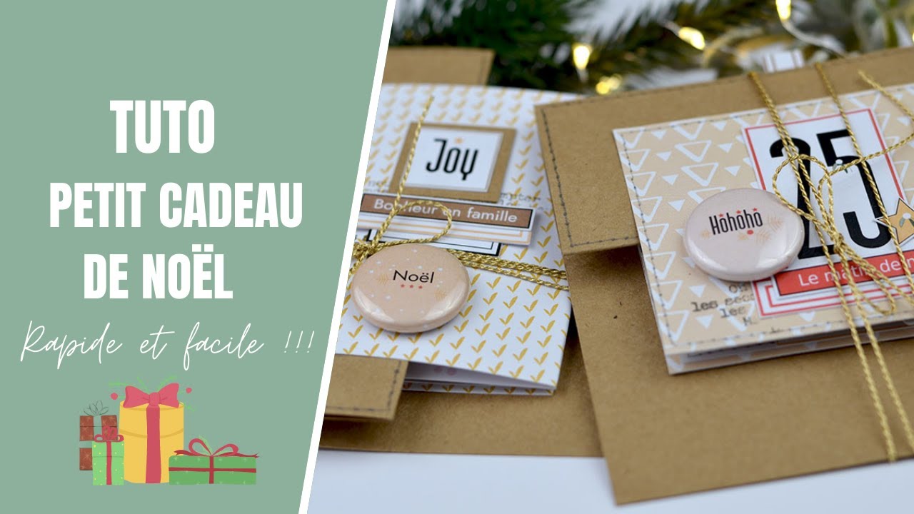 TUTO Scrap cadeau de noël, Rapide, facile avec peu de matériel 