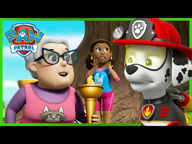 Ultimate Fire Rescue Pups save the Adventure Bay Games! | PAW Patrol Cartoons for Kids Compilation class=