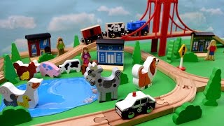 Children Learn Learning Farm Zoo Animals Names Mega Train World Toy for Babies Kids Toddler Toys Fun
