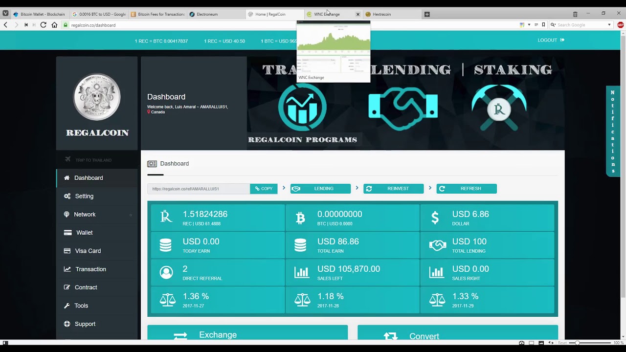 REGALCOIN - WESTERNCOIN - HEXTRACOIN  UPDATES