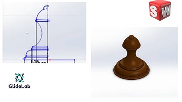 How to design Chess Bishop in Solidworks | Revolved Base