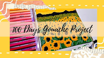 100 Days Gouache Project (Day 2 Realtime Painting)