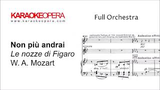 Karaoke Opera: Non Più Andrai - Le Nozze di Figaro (Mozart) Orchestra only with printed music