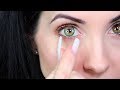 REMOVING CONTACT LENSES WITH LONG NAILS! 😱💅🏼