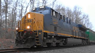 CSX Mixed Freight Train Going Under Red Toad Road  🐸