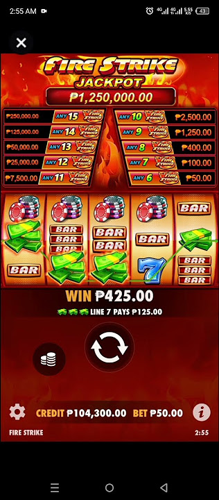 #slot machine #winning # fire strike # sample