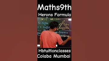 How to use Herons Formula for Area of #maths  Triangle#hbtuitionclasses