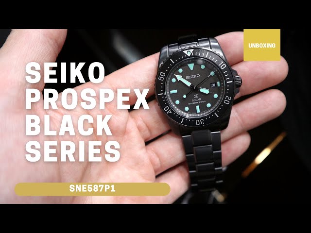 Unboxing Seiko Prospex Black Series Night Vision Solar Diver