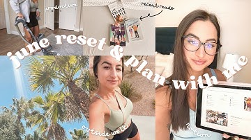 PRODUCTIVE VLOG: June reset & plan with me! Monthly goal setting, recent reads, clean with me & more