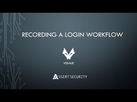 Record a Login Workflow