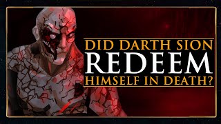 Was Darth Sion REDEEMED after KOTOR 2?