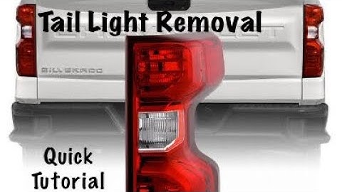 Tail Light Removal (QUICK HOW TO) Chevy Silverado 2019-2025
