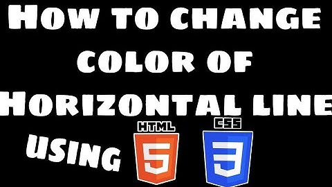 How to change the color of Horizontal line using HTML and CSS
