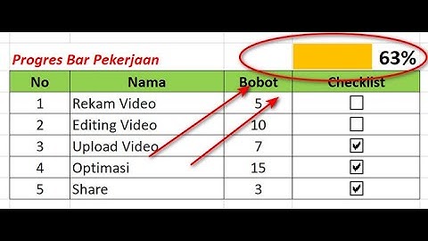 Cara Membuat Progress Bar di Excel | Status Pekerjaan dg Conditional Formatting