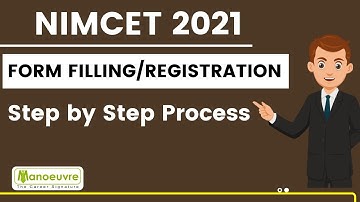 MCA - NIMCET 2021 - Form Filling/Registration Step by Step Process by Manoeuvre
