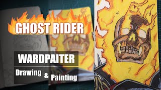 How to Draw & Paint GHOST RIDER ✏️✒️💀🔥