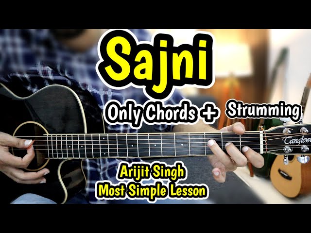 Sajni - Only Chords + Strumming - Arijit Singh - Super Simple Guitar Lesson - Laapataa ladies class=