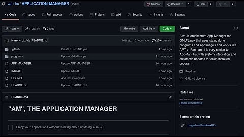 "AM", the multi-architecture Application Manager for GNU/Linux with self-updating standalone apps!