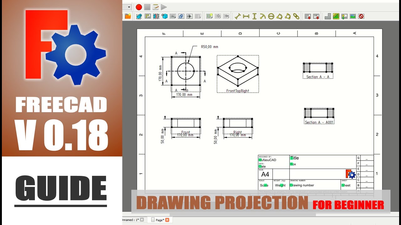 FreeCAD V0 18 Drawing Projection Guide Tutorial For Beginner YouTube model-trapezoidal-thread-in-freecad-freecad-tutorial-freecad-thread