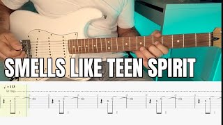 Nirvana Smells like teen spirit Guitar Tab Cover Lesson Tutorial