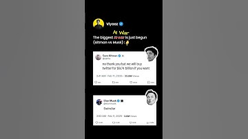 AI War Is Started (Elon Musk Vs Sam Altman):