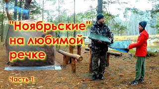 Ноябрьская неделя на любимой реке. Часть первая. Тент. Гости. Ужин.