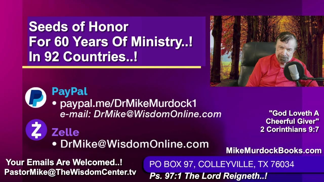 Thurs, Dec 11 - Bible Day With Mike Murdock..!!
