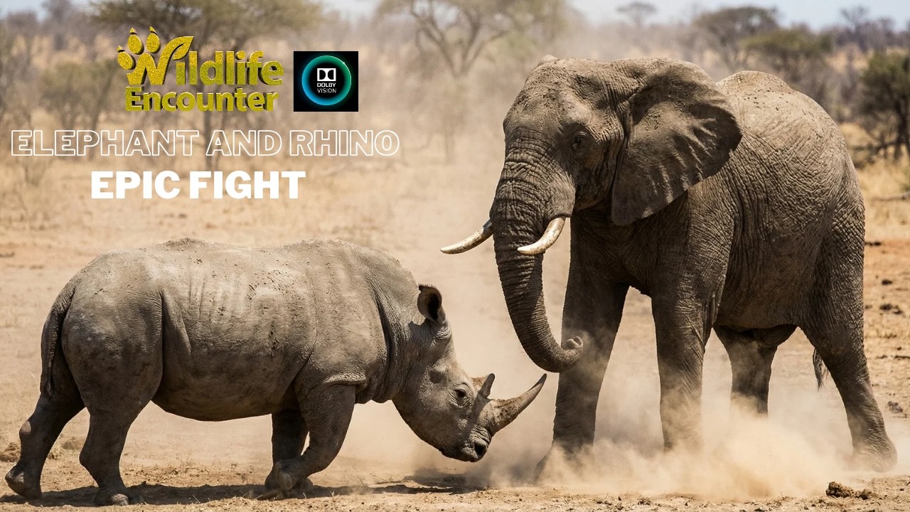 Elephant And Rhino: The Epic Fight (Wildlife Documentary) | Dolby Vision Wildlife Encounter