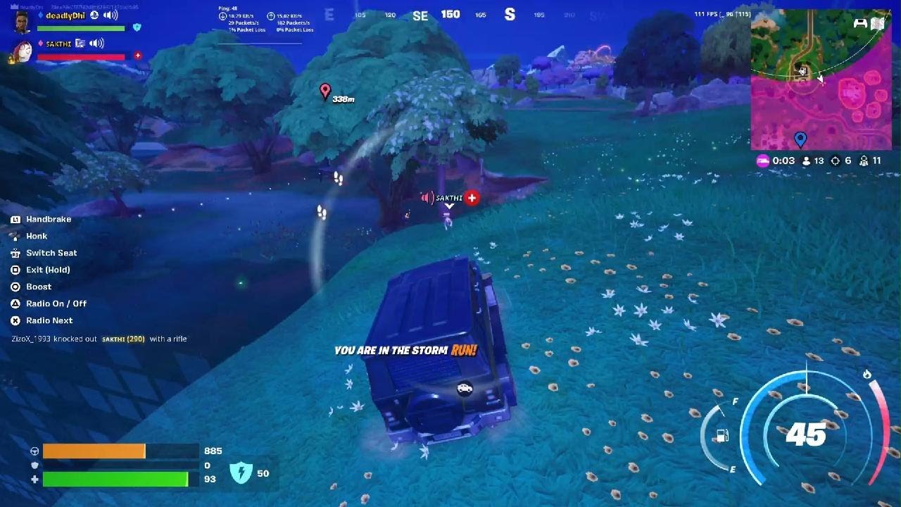 Fortnite 3000IQ car hit and save