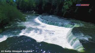 Impresionantes imágenes Salto Dónguil de Gorbea Novena Región Araucaria De Chile Vista aérea drone