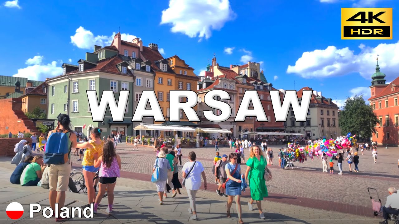 Варшава – прогулка в формате 4K | Старый город Варшавы | Польша 🇵🇱 Август 2024 [4K HDR]