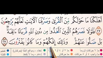 برنامج إعراب القرآن الكريم سورة الأحقاف آية ( 28)