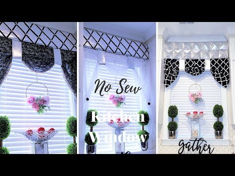 diy-no-sew-kitchen-window-treatment|easy-home-decor-idea-2019