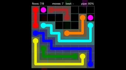 Flow Free 8X8 level 3 Blue Pack walkthrough