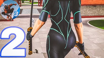 Super Fighter 3 - Gameplay Walkthrough Part 2 - cat women vs spider man (iOS, Android)